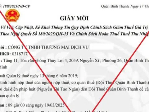 Đội Thuế quận Bình Thạnh cảnh báo nóng