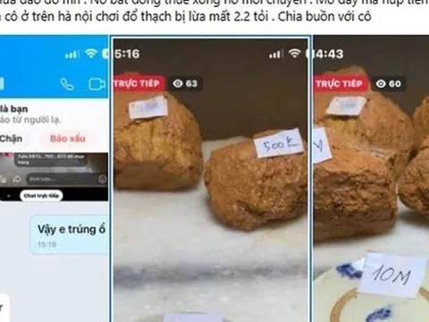 Nhiều người "sập bẫy" trò lừa đảo "đổ thạch" online