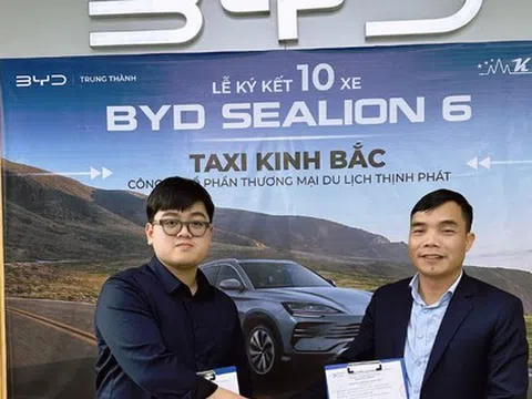 Còn chưa ra mắt, một doanh nghiệp vận tải đã 'chốt đơn' 10 chiếc xe hybrid đầu tiên của BYD để chạy taxi