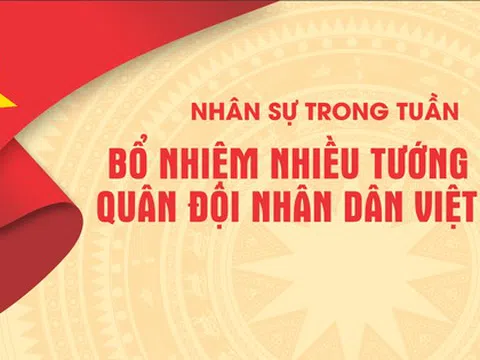 NHÂN SỰ TRONG TUẦN: Bổ nhiệm nhiều tướng lĩnh Quân đội Nhân dân Việt Nam