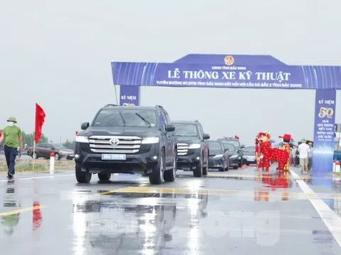 Thông xe tuyến đường gần 1.500 tỷ đồng kết nối tỉnh Bắc Ninh và Bắc Giang