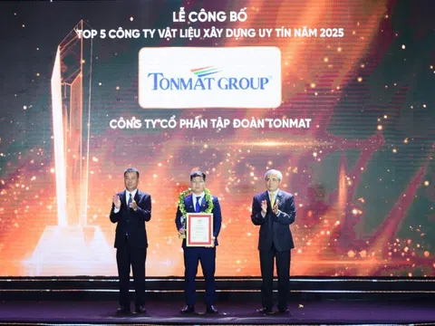 TONMAT Group tiếp tục lọt Top 5 Công ty vật liệu xây dựng uy tín Việt Nam