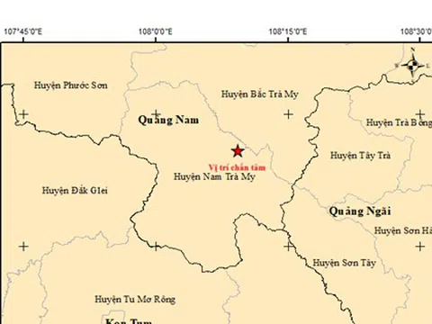 Mới xảy ra ba trận động đất liên tiếp ở Quảng Nam
