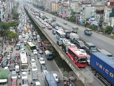 Từ đêm 12/5, cấm toàn bộ xe đường trên cao Vành đai 3 hướng Big C - Mai Dịch