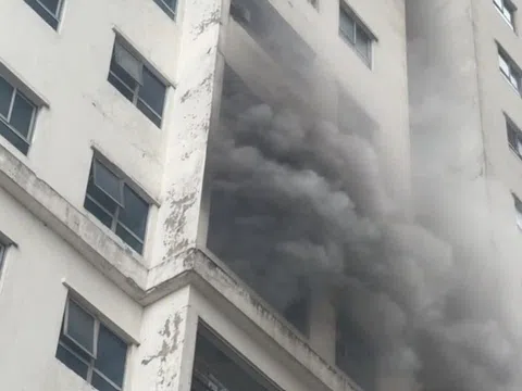 Hà Nội: Cháy căn hộ ở chung cư Linh Đàm, người dân hoảng sợ