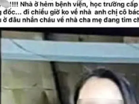 Nội dung "tâm sự buồn" của 1 học sinh lớp 7 trước khi mất tích